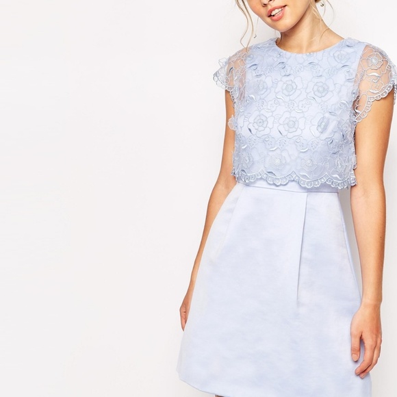 ted baker powder blue dress